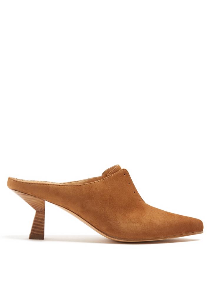 Gabriela Hearst Antoinette Kitten-heel Suede Mules