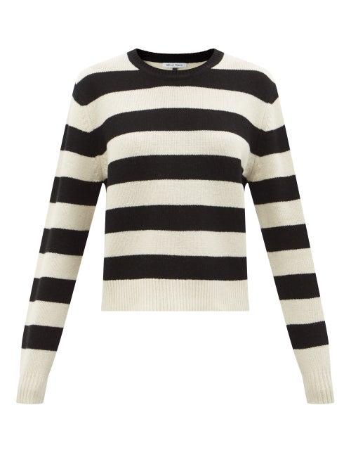 Bella Freud - Striped Wool Sweater - Womens - Black White