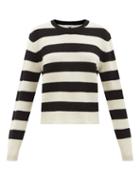 Bella Freud - Striped Wool Sweater - Womens - Black White