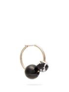 Matchesfashion.com Proenza Schouler - Cluster Beaded Hoop Single Earring - Womens - Black