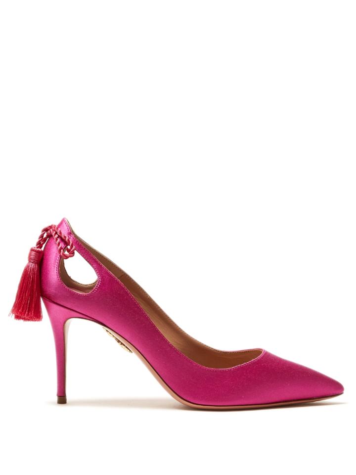 Aquazzura Forever Marilyn Satin Pumps
