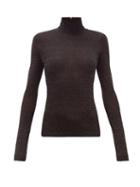 Matchesfashion.com Acne Studios - Elin Metallic Roll Neck Sweater - Womens - Black