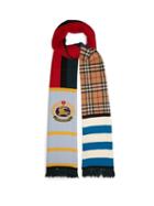 Matchesfashion.com Burberry - Knight Embroidered Cashmere Blend Scarf - Womens - Multi