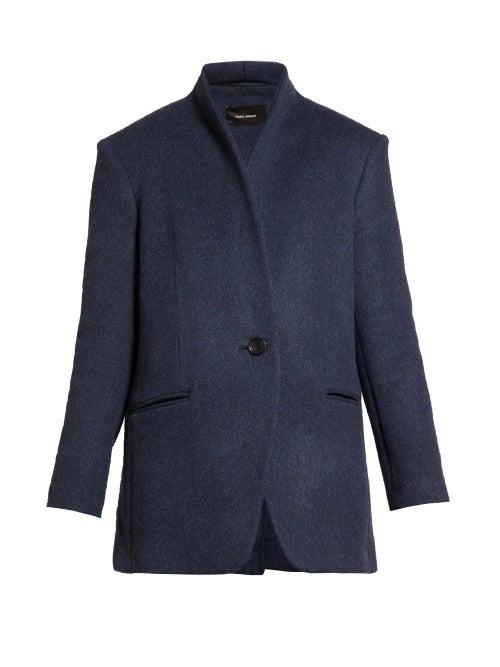 Matchesfashion.com Isabel Marant - Felice Wool Jacket - Womens - Navy