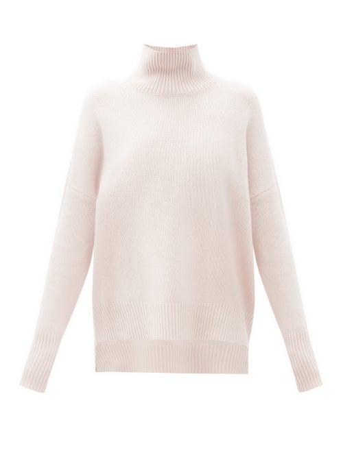 Matchesfashion.com Lisa Yang - Heidi Roll-neck Cashmere Sweater - Womens - Light Pink