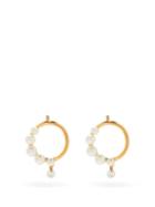 Matchesfashion.com Persee - Diamond, Pearl & 18kt Gold Earrings - Womens - Yellow Gold
