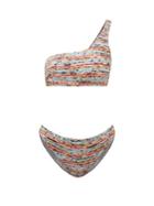Missoni - Maglieria Crocheted One-shoulder Bikini - Womens - Multi