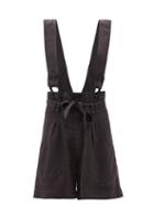 Matchesfashion.com Isabel Marant - Flink Paperbag-waist Twill Shorts - Womens - Black