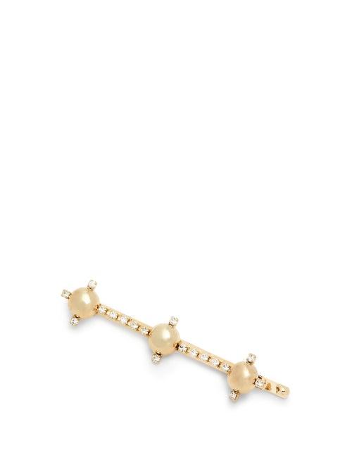 Matchesfashion.com Rosantica - Barcelo Crystal-embellished Hair Slide - Womens - Gold