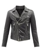 Tom Ford - Double-breasted Leather Biker Jacket - Mens - Black