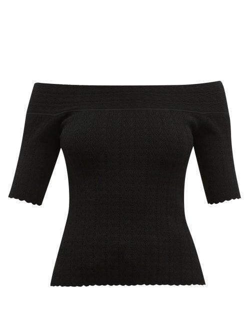 Matchesfashion.com Altuzarra - Barnehurst Off The Shoulder Top - Womens - Black