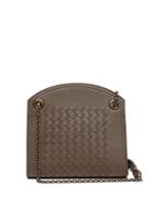 Matchesfashion.com Bottega Veneta - Intrecciato Leather Cross Body Bag - Womens - Grey