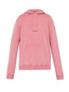 Matchesfashion.com Saint Laurent - Logo Print Cotton Hooded Sweatshirt - Mens - Pink