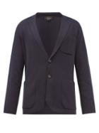 Brioni - Patch-pocket Wool-jersey Blazer - Mens - Navy