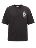 Matchesfashion.com Ami - Ninth-anniversary Cotton-jersey T-shirt - Mens - Black