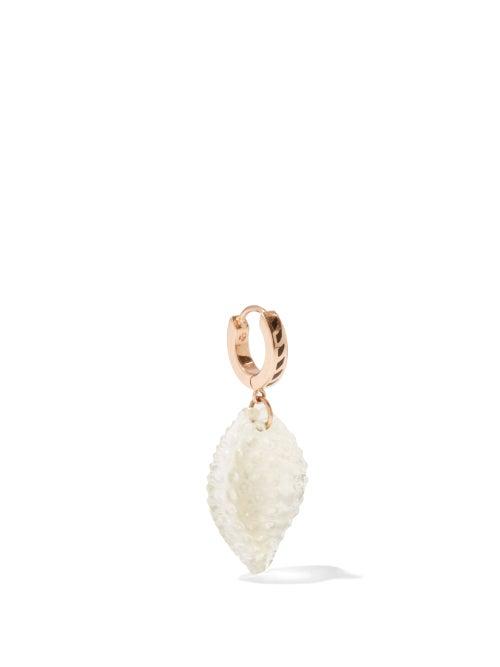 Dezso - Postulata Quartz & 18kt Rose-gold Single Earring - Womens - Yellow Multi