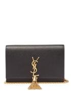 Matchesfashion.com Saint Laurent - Kate Tasselled Grained-leather Cross-body Bag - Womens - Black