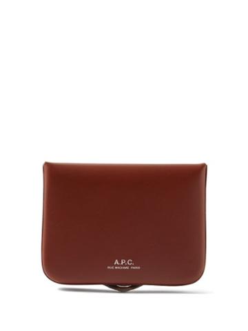 A.p.c. - Josh Leather Cardholder - Mens - Brown