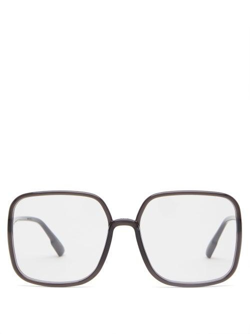Matchesfashion.com Dior Eyewear - Diorsostellaire01 Square Acetate Glasses - Womens - Black