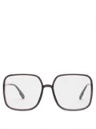 Matchesfashion.com Dior Eyewear - Diorsostellaire01 Square Acetate Glasses - Womens - Black
