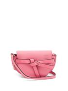 Matchesfashion.com Loewe - Gate Mini Grained Leather Cross Body Bag - Womens - Pink