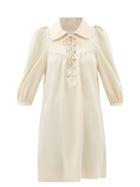 See By Chlo - Lace-up Crepe Dress - Womens - Ivory