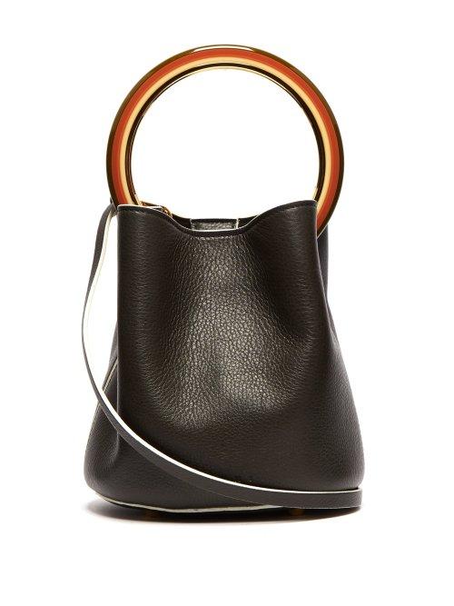 Matchesfashion.com Marni - Pannier Leather Bucket Bag - Womens - Khaki