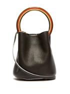 Matchesfashion.com Marni - Pannier Leather Bucket Bag - Womens - Khaki