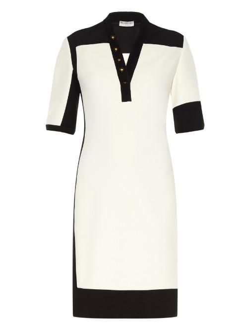 Balenciaga Graphic Line Bi-colour Dress