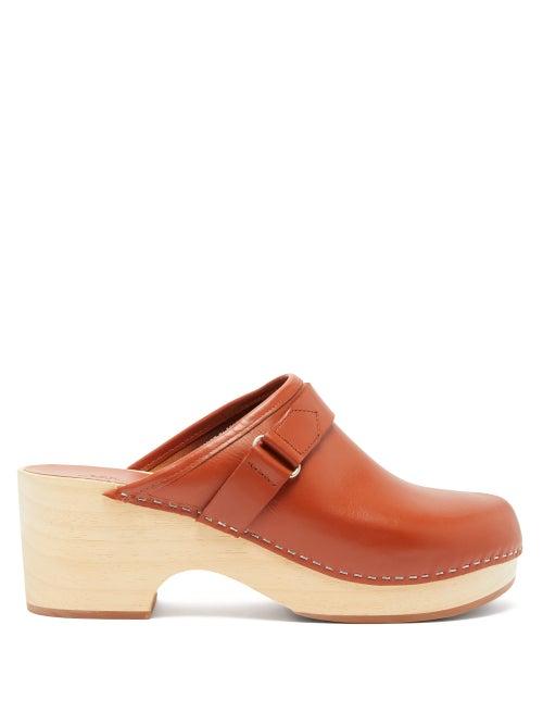 Matchesfashion.com A.p.c. - Sabot Coline Backless Leather Clogs - Womens - Tan