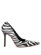 Matchesfashion.com Vetements - Toe-cap Zebra-print Leather Pumps - Womens - Black White