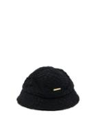 Matchesfashion.com Marine Serre - Cotton Terry-towelling Bucket Hat - Womens - Black