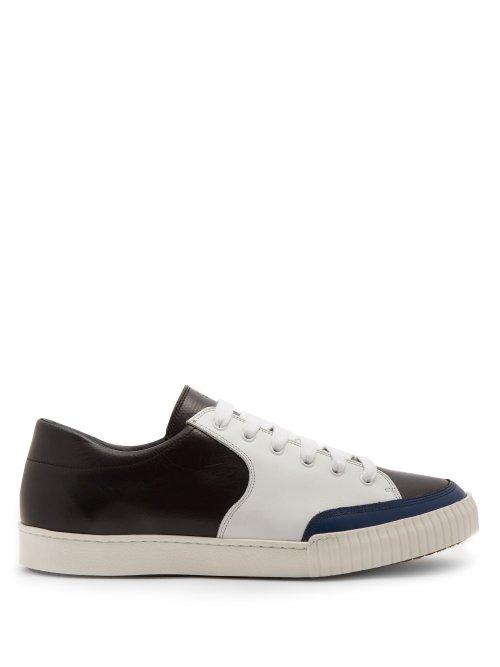 Matchesfashion.com Marni - Bi Colour Low Top Leather Trainers - Mens - Black White