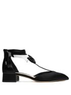 Olgana Paris La Garonne T-bar Satin Pumps