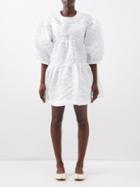 Simone Rocha - Puff-sleeve Floral-cloqu Organza Mini Dress - Womens - Ivory