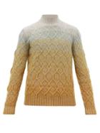 Matchesfashion.com Missoni - Ombr Cable Knitted Wool Blend Sweater - Mens - Multi