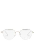 Matchesfashion.com Bottega Veneta - Half-rim Round Metal Glasses - Mens - Silver