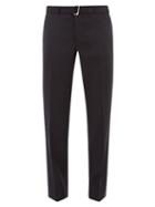 Matchesfashion.com Officine Gnrale - Tailored Wool-dobby Trousers - Mens - Navy