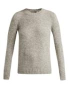 Matchesfashion.com Weekend Max Mara - Disegno Mohair Blend Sweater - Womens - Light Grey