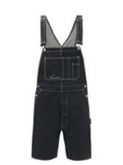Mens Rtw Amiri - Logo-embroidered Denim Overalls - Mens - Indigo