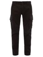 Matchesfashion.com C.p. Company - Mid Rise Cotton Blend Cargo Trousers - Mens - Black