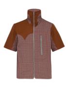 Matchesfashion.com Boramy Viguier - Checked Zip Through Short Sleeved Cotton Shirt - Mens - Black