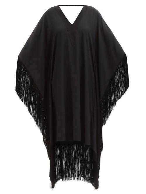 Taller Marmo - Very Ross Fringed Crepe Kaftan - Womens - Black