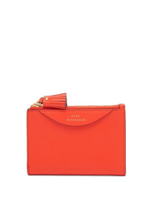 Matchesfashion.com Anya Hindmarch - Double Zip Leather Wallet - Womens - Red