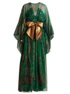 Matchesfashion.com Zandra Rhodes - Summer Collection The 1973 Field Of Lilies Gown - Womens - Green