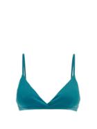 Matchesfashion.com Asceno - The Genoa Triangle Bikini Top - Womens - Blue