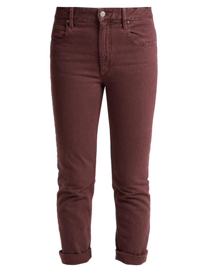 Isabel Marant Étoile Fliff Mid-rise Slim-fit Cropped Jeans