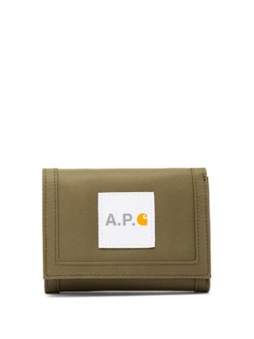 Matchesfashion.com A.p.c. X Carhartt - X Carhartt Tri-fold Wallet - Mens - Khaki