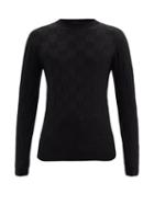 Matchesfashion.com Giorgio Armani - Basket-weave Wool-blend Sweater - Mens - Black
