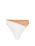 Matchesfashion.com Norma Kamali - Snake High-rise Mesh-panel Bikini Briefs - Womens - White